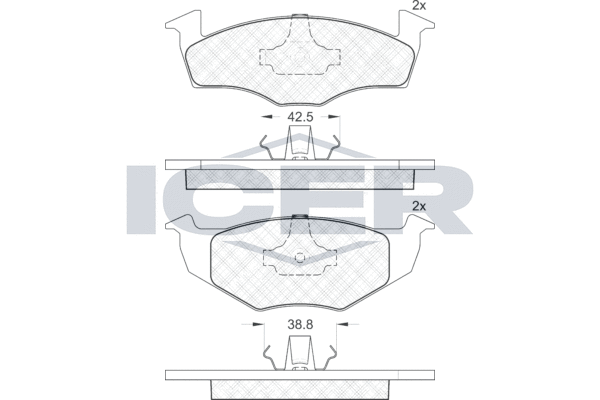 Тор Кол Диск Пер * ICER * VW/ Seat  |--->WVA 21866 GDB1306(15mm) * GDB1218(19,5mm) * GDB1274(17,3)