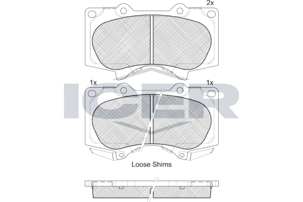 Тор Кол Диск ICER Пер * Mitsubishi Pajero / Toyota LandCruiser  |--->OEM 4605A481 TRW  GDB3364