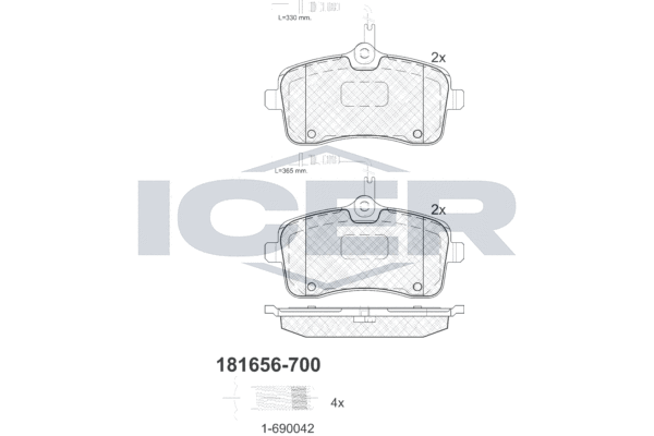 Тор Кол Диск icer Пер * Citroen / Peugeot  |--->OEM 4254.22 TRW  GDB1594