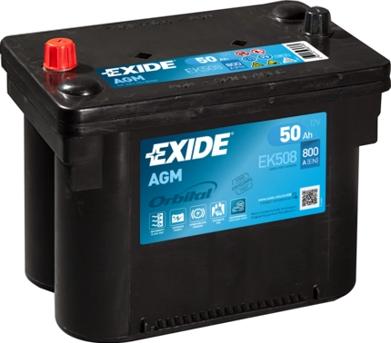 АКБ *Exide* 12V 50Ah 800EN 260x173x206  (Start-Stop AGM)  |    EK508
