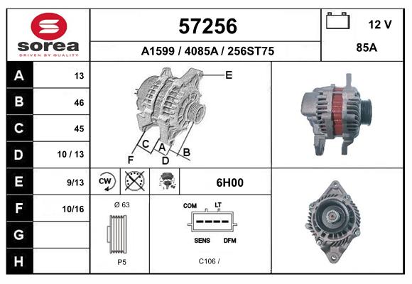 57256