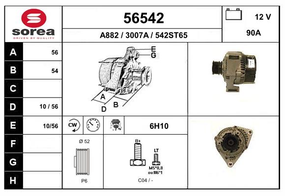 56542