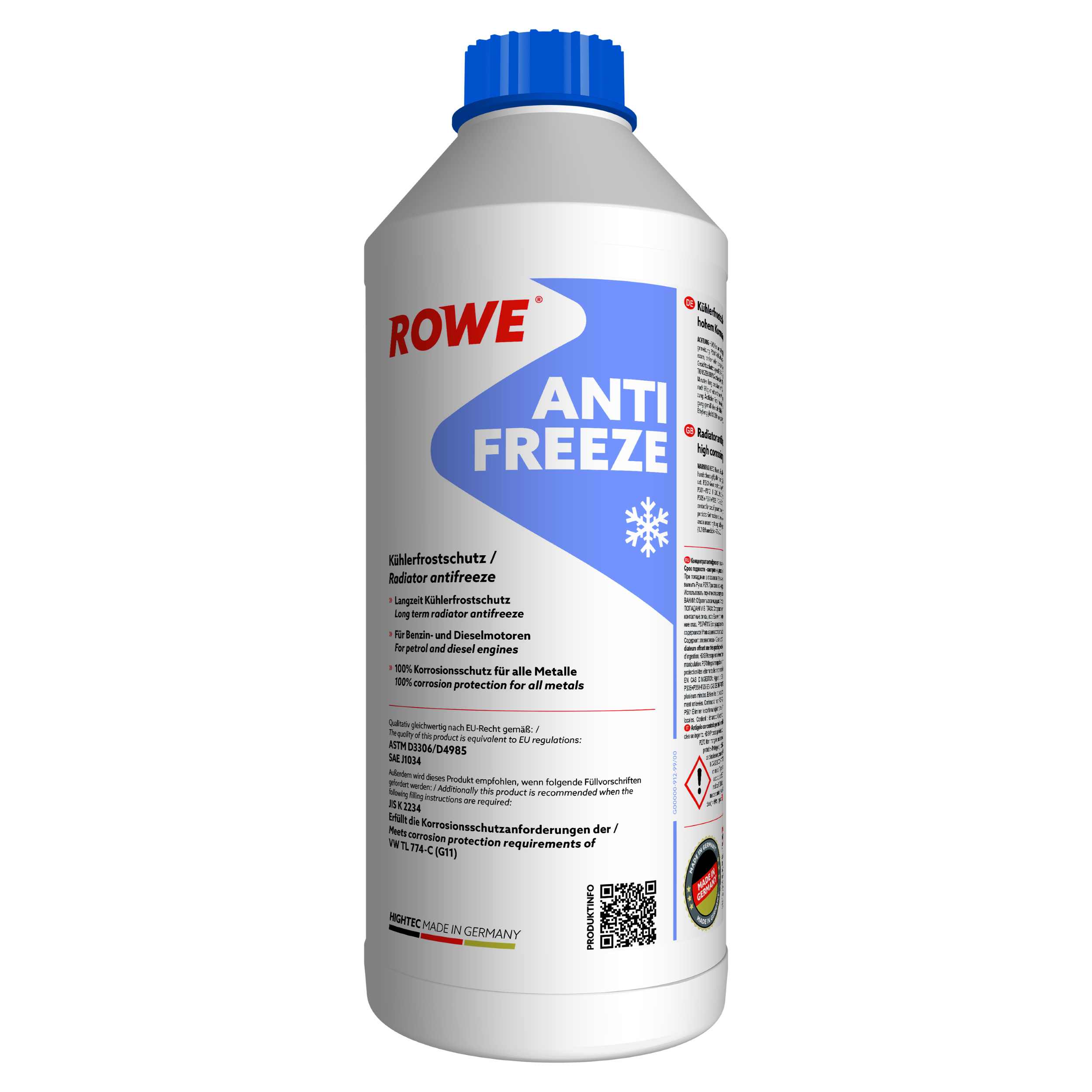 Антифриз (СИНИЙ) *ROWE* Antifreeze Coolant G11 concentrat -80  1,5L  | 21017-0015-99