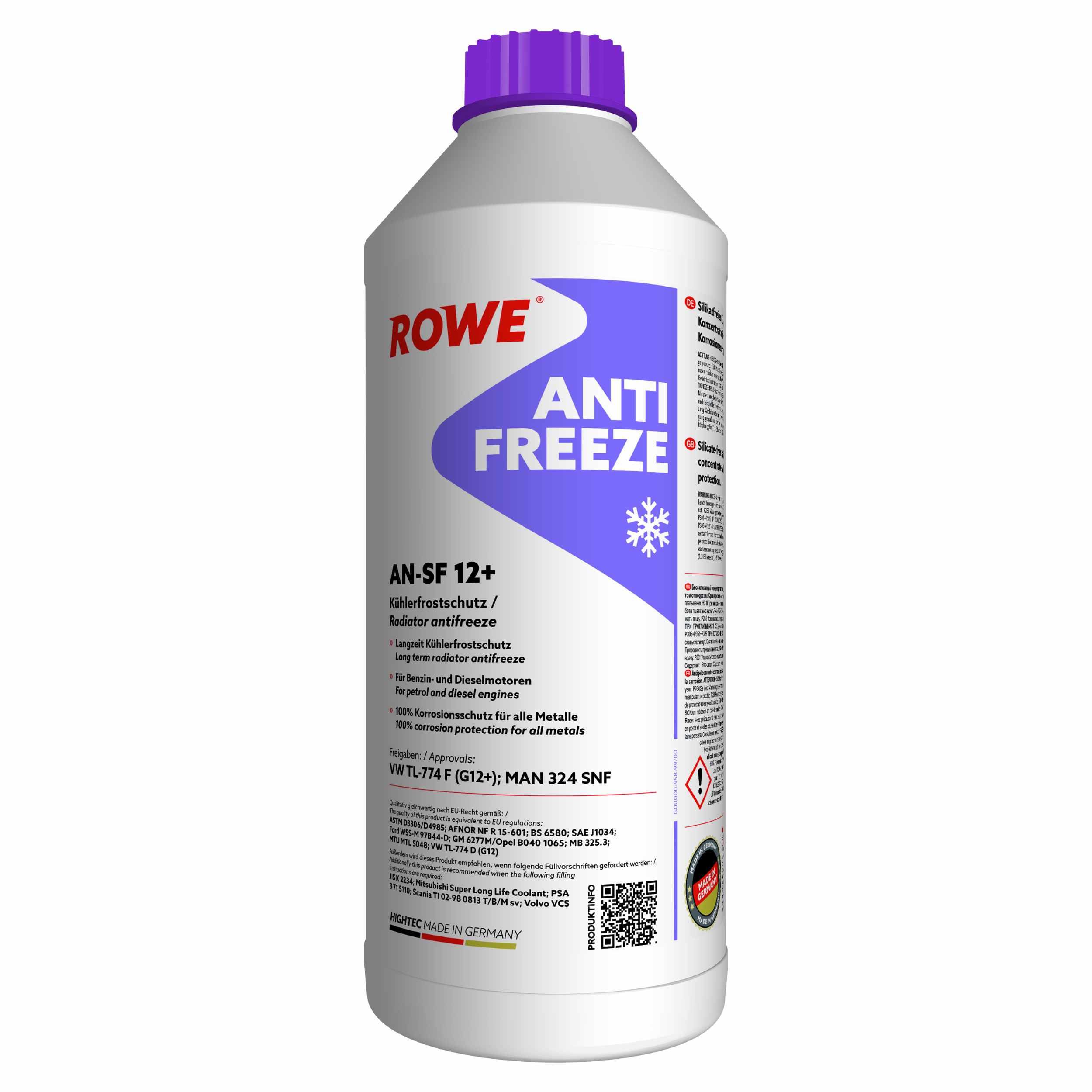 Антифриз (Пурпурный) *ROWE* ANTIFREEZE AN-SF 12+ (G12) concentrat -80 1,5L  | 21014-0015-99