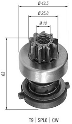 Бендикс стартера Opel Starter Korea Delco Remy